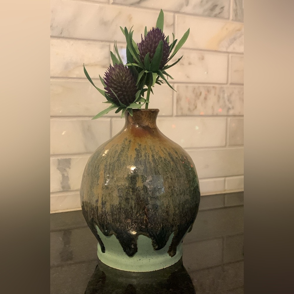 Elegant Green Ceramic Vase